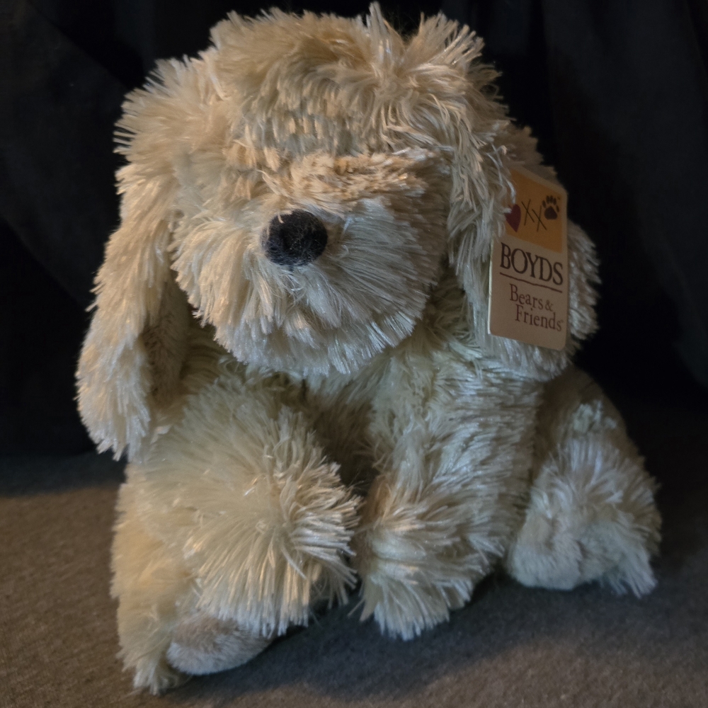 Plush Dog Toy - Cream
